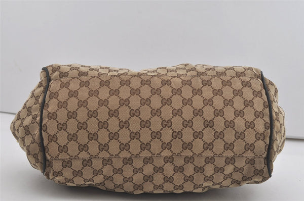 Authentic GUCCI Sukey 2Way Shoulder Tote Bag GG Canvas Leather Brown 7722I