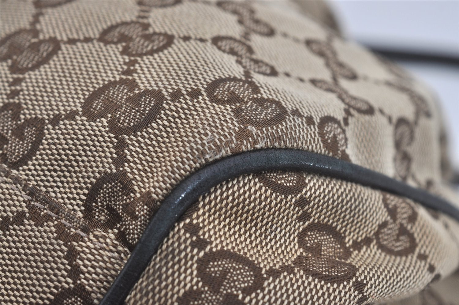 Authentic GUCCI Sukey 2Way Shoulder Tote Bag GG Canvas Leather Brown 7722I