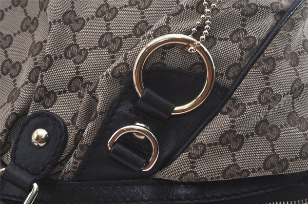 Authentic GUCCI Sukey 2Way Shoulder Tote Bag GG Canvas Leather Brown 7722I