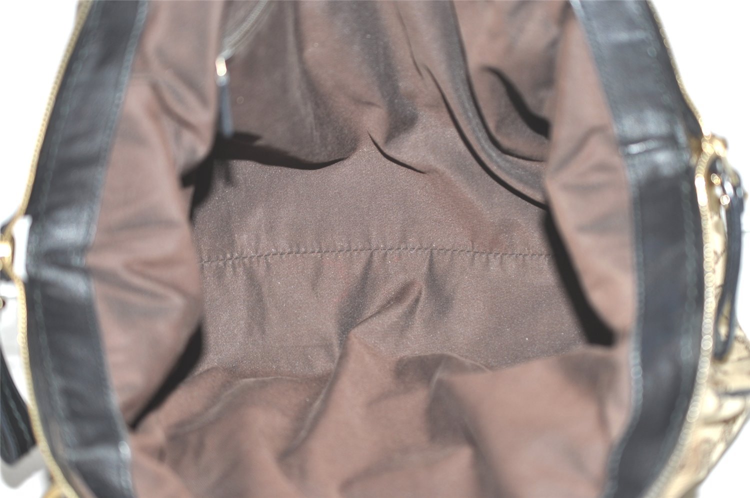 Authentic GUCCI Sukey 2Way Shoulder Tote Bag GG Canvas Leather Brown 7722I