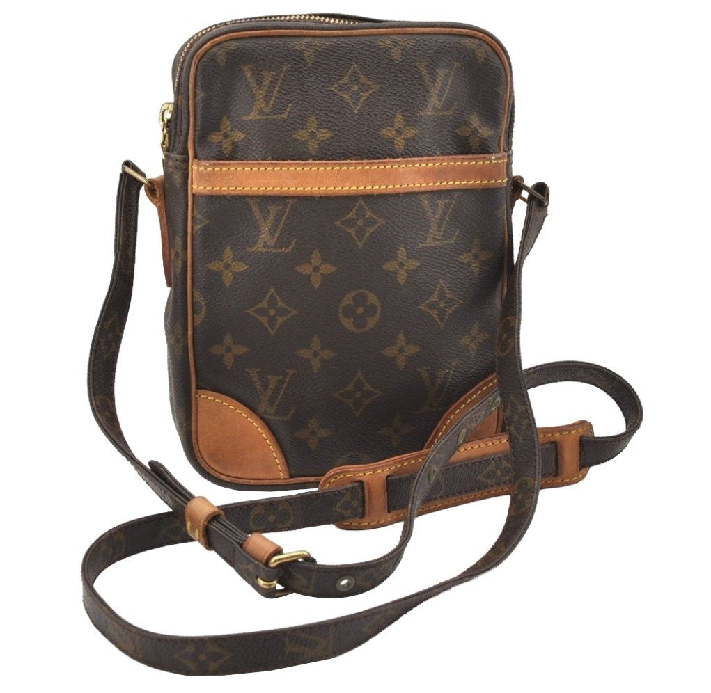 Authentic Louis Vuitton Monogram Danube Shoulder Cross Bag M45266 LV Junk 7724I