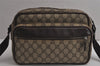 Authentic GUCCI Shoulder Cross Body Bag Purse GG PVC Leather 114531 Brown 7724J