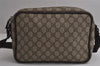 Authentic GUCCI Shoulder Cross Body Bag Purse GG PVC Leather 114531 Brown 7724J