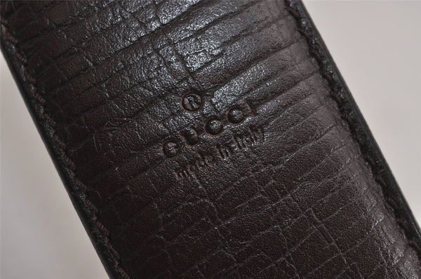 Authentic GUCCI Shoulder Cross Body Bag Purse GG PVC Leather 114531 Brown 7724J