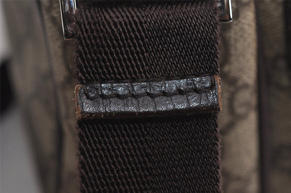 Authentic GUCCI Shoulder Cross Body Bag Purse GG PVC Leather 114531 Brown 7724J