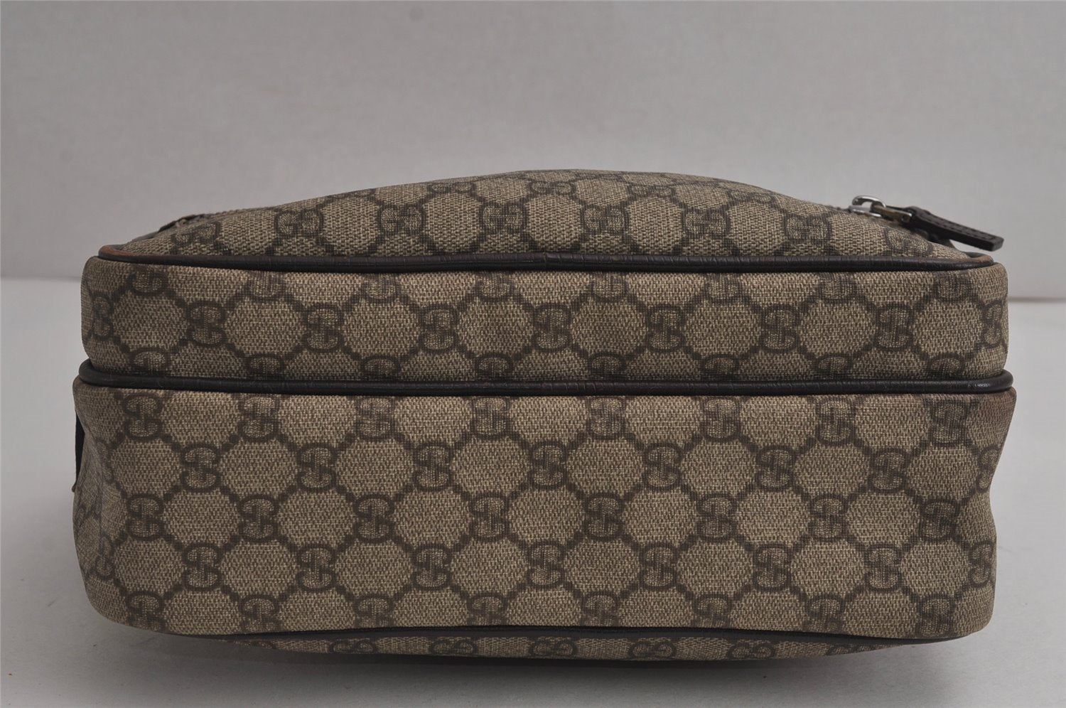 Authentic GUCCI Shoulder Cross Body Bag Purse GG PVC Leather 114531 Brown 7724J