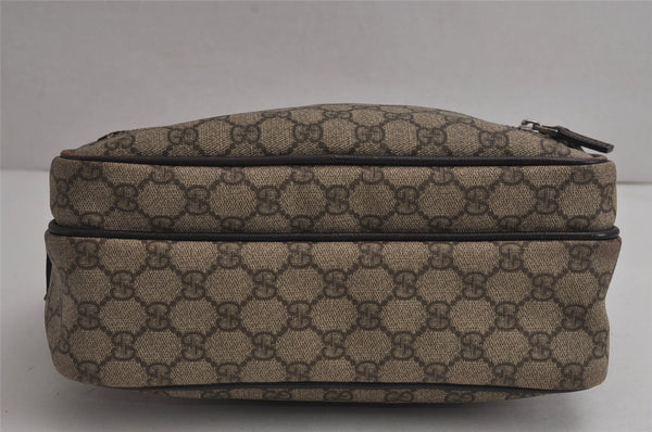 Authentic GUCCI Shoulder Cross Body Bag Purse GG PVC Leather 114531 Brown 7724J