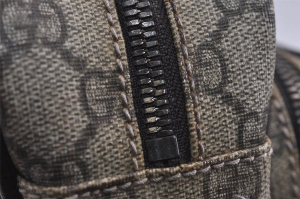 Authentic GUCCI Shoulder Cross Body Bag Purse GG PVC Leather 114531 Brown 7724J