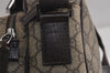 Authentic GUCCI Shoulder Cross Body Bag Purse GG PVC Leather 114531 Brown 7724J