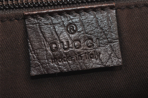 Authentic GUCCI Shoulder Cross Body Bag Purse GG PVC Leather 114531 Brown 7724J