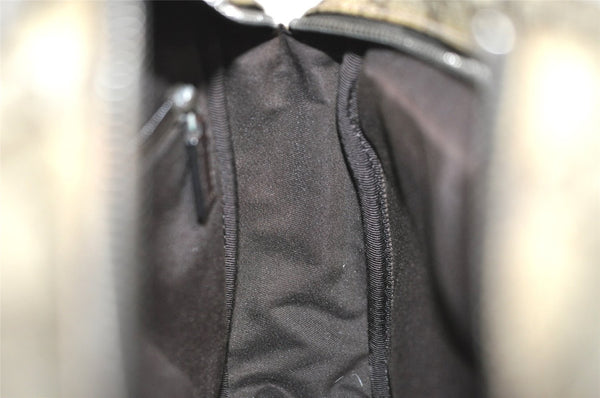 Authentic GUCCI Shoulder Cross Body Bag Purse GG PVC Leather 114531 Brown 7724J