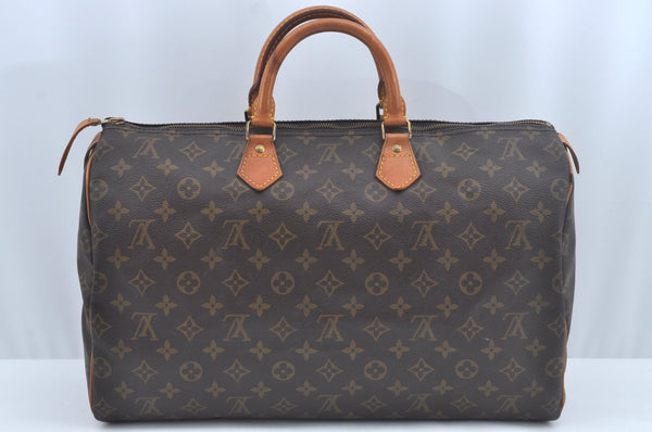 Authentic Louis Vuitton Monogram Speedy 40 Hand Boston Bag M41522 LV 7725I