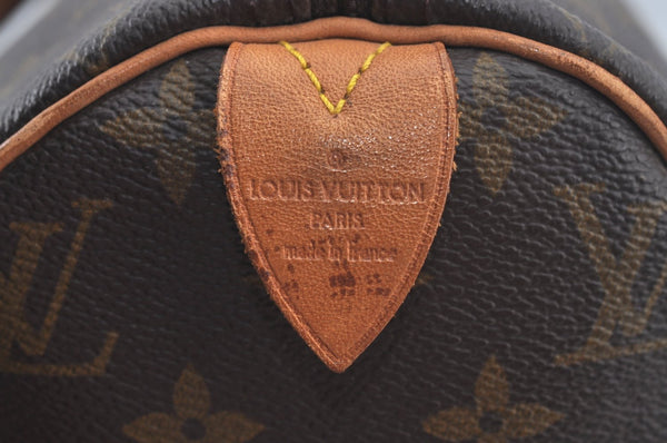 Authentic Louis Vuitton Monogram Speedy 40 Hand Boston Bag M41522 LV 7725I