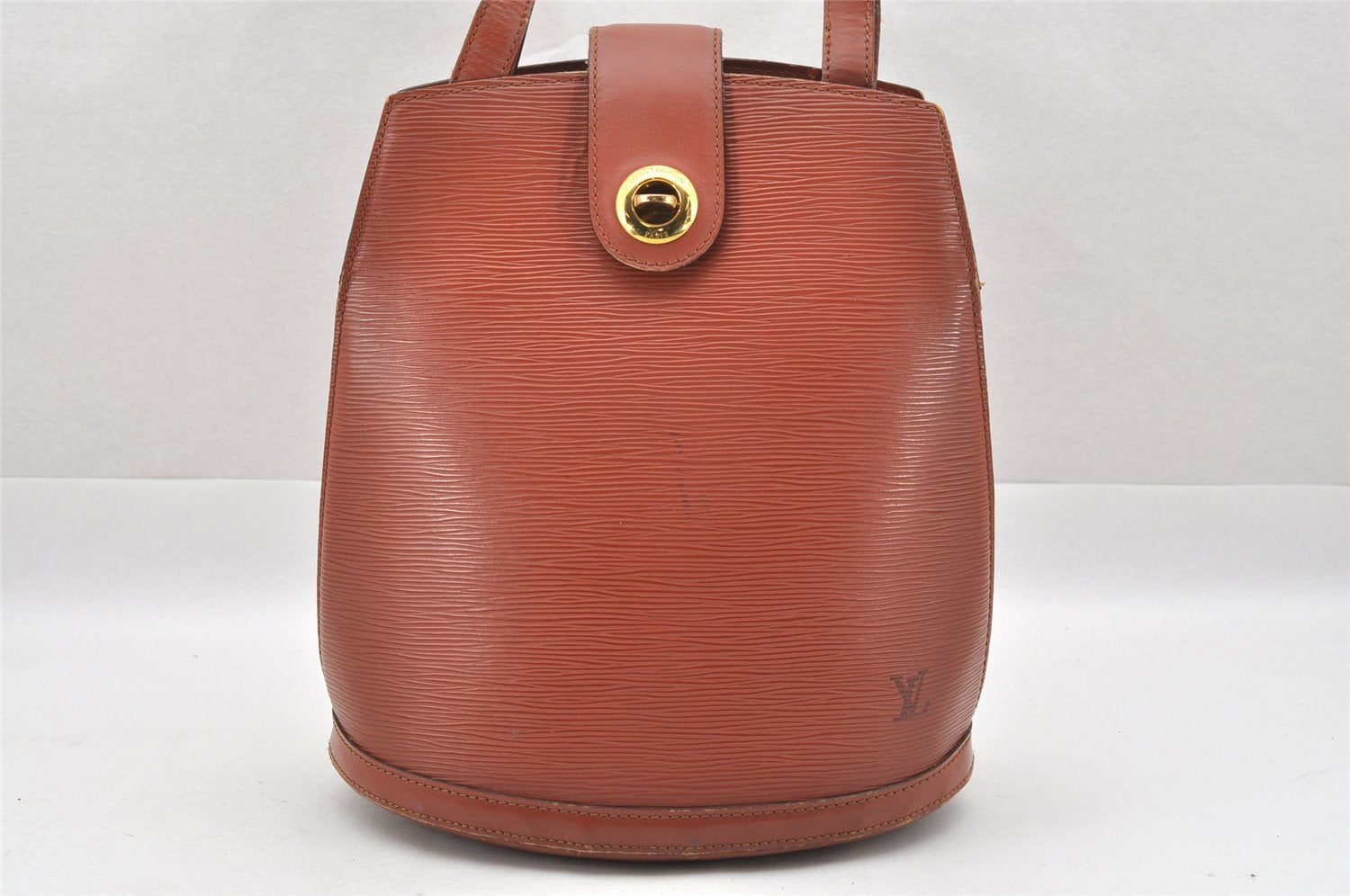 Authentic Louis Vuitton Epi Cluny Shoulder Bag Purse Brown M52253 LV 7726I