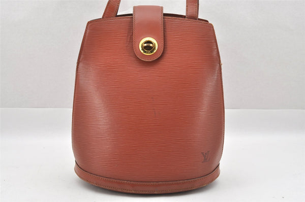 Authentic Louis Vuitton Epi Cluny Shoulder Bag Purse Brown M52253 LV 7726I