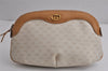 Authentic GUCCI Vintage Micro GG PVC Leather Clutch Hand Bag Purse White 7726J