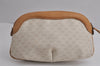 Authentic GUCCI Vintage Micro GG PVC Leather Clutch Hand Bag Purse White 7726J