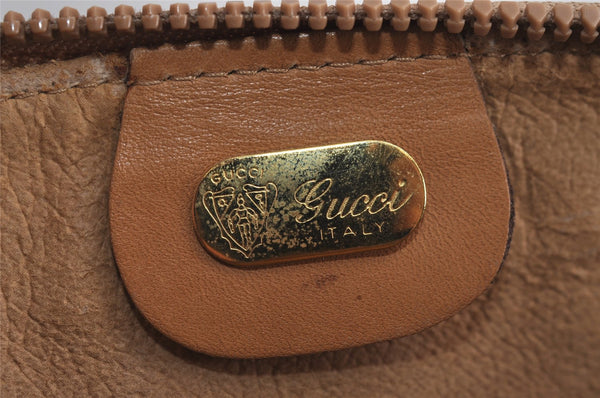 Authentic GUCCI Vintage Micro GG PVC Leather Clutch Hand Bag Purse White 7726J