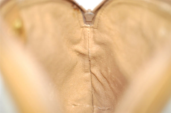 Authentic GUCCI Vintage Micro GG PVC Leather Clutch Hand Bag Purse White 7726J