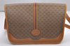 Authentic GUCCI Web Sherry Line Micro GG PVC Leather Shoulder Bag Brown 7727I