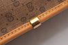 Authentic GUCCI Web Sherry Line Micro GG PVC Leather Shoulder Bag Brown 7727I