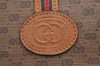 Authentic GUCCI Web Sherry Line Micro GG PVC Leather Shoulder Bag Brown 7727I