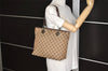 Authentic GUCCI Eclipse Shoulder Tote Bag GG Canvas Leather 139552 Brown 7727K