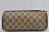Authentic GUCCI Web Sherry Line Clutch Hand Bag GG PVC Leather Brown Junk 7728I