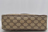 Authentic GUCCI Web Sherry Line Clutch Hand Bag GG PVC Leather Brown Junk 7728I