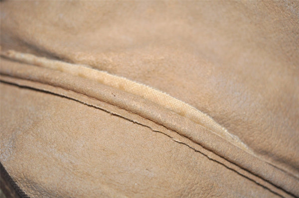 Authentic GUCCI Web Sherry Line Clutch Hand Bag GG PVC Leather Brown Junk 7728I