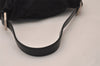 Authentic FENDI Mamma Baguette Shoulder Hand Bag Jersey Leather Black Junk 7728J