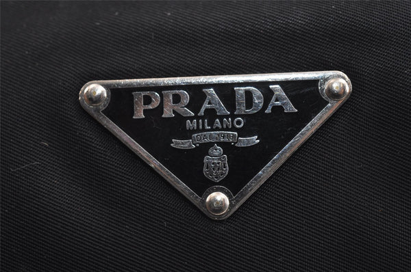 Authentic PRADA Nylon Tessuto Leather Shoulder Cross Body Bag Black 7729I