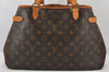 Authentic Louis Vuitton Monogram Batignolles Horizontal Tote Bag M51154 LV 7729K