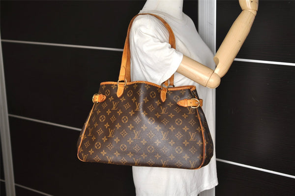 Authentic Louis Vuitton Monogram Batignolles Horizontal Tote Bag M51154 LV 7729K