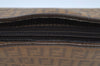 Authentic FENDI Vintage Zucchino Tote Hand Bag PVC Leather Brown 7730H