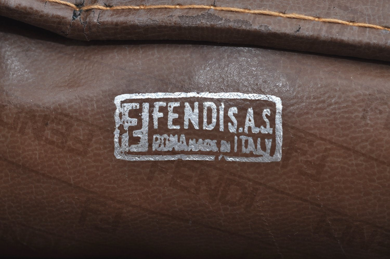 Authentic FENDI Vintage Zucchino Tote Hand Bag PVC Leather Brown 7730H