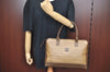 Authentic FENDI Vintage Zucchino Tote Hand Bag PVC Leather Brown 7730H