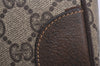 Authentic GUCCI Web Sherry Line 2Way Hand Boston Bag GG PVC Leather Brown 7730I