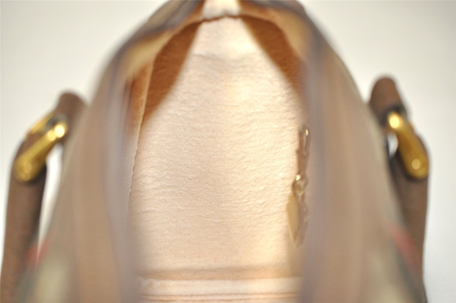 Authentic GUCCI Web Sherry Line 2Way Hand Boston Bag GG PVC Leather Brown 7730I