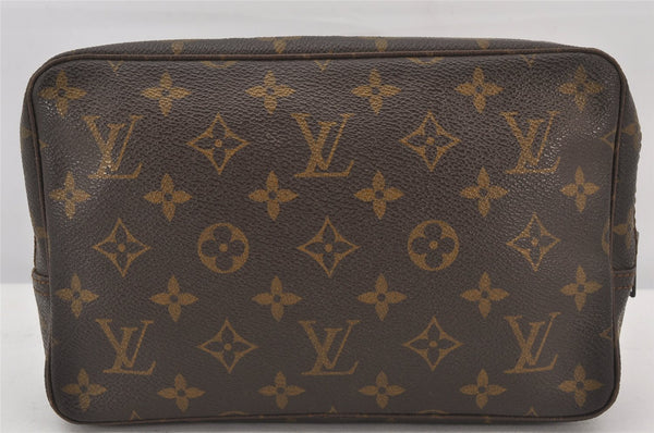 Auth Louis Vuitton Monogram Trousse Toilette 23 Clutch Hand Bag Old Model 7730K