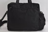 Authentic PRADA Nylon Tessuto Saffiano Leather 2Way Business Bag Black 7731I