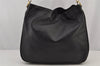 Authentic GUCCI Vintage Bamboo 2Way Shoulder Hand Bag Leather Black Junk 7731J