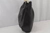 Authentic GUCCI Vintage Bamboo 2Way Shoulder Hand Bag Leather Black Junk 7731J
