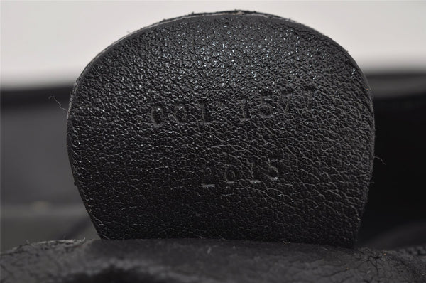 Authentic GUCCI Vintage Bamboo 2Way Shoulder Hand Bag Leather Black Junk 7731J