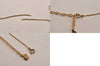 Authentic Christian Dior Gold Tone Chain Necklace Earrings Cuffs 3Set Junk 7731M