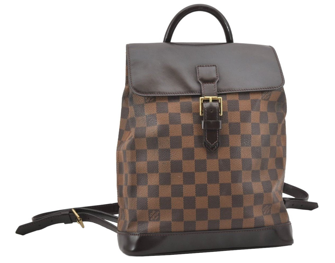 Authentic Louis Vuitton Damier Soho Backpack N51132 LV 7732I