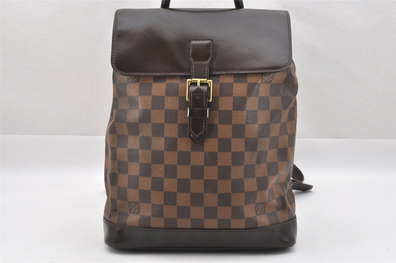 Authentic Louis Vuitton Damier Soho Backpack N51132 LV 7732I