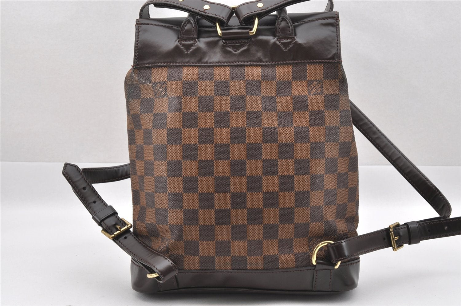 Authentic Louis Vuitton Damier Soho Backpack N51132 LV 7732I