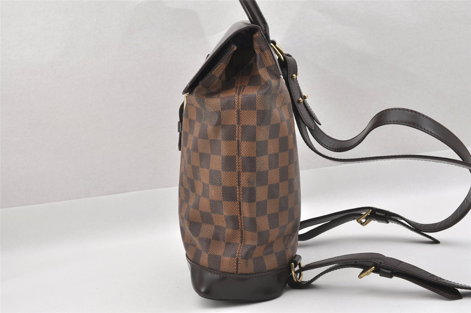 Authentic Louis Vuitton Damier Soho Backpack N51132 LV 7732I