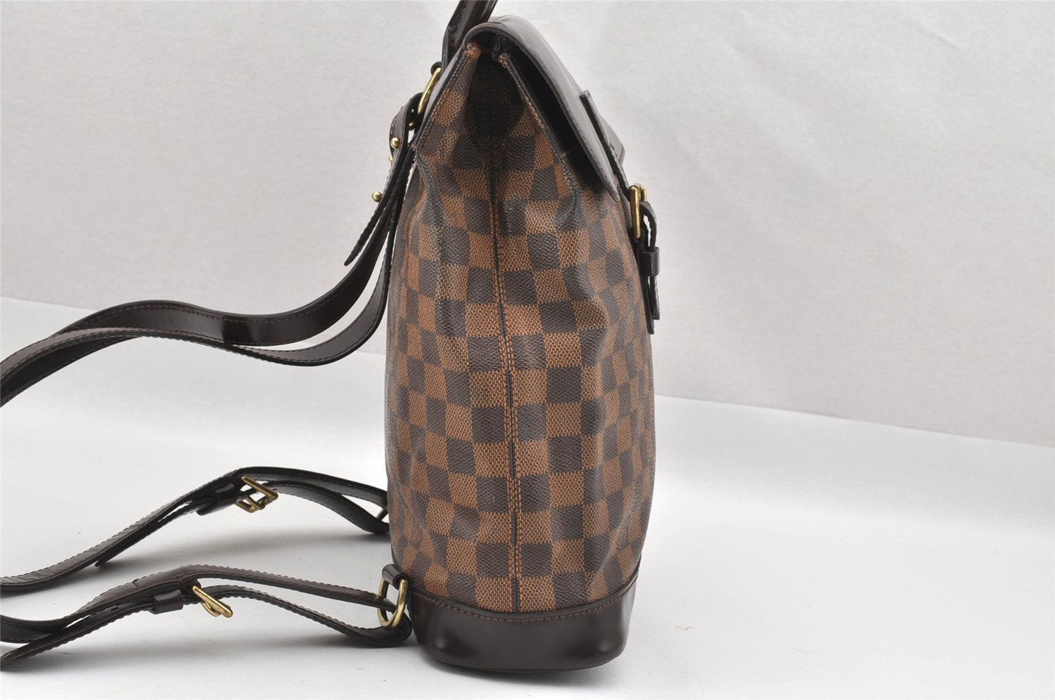 Authentic Louis Vuitton Damier Soho Backpack N51132 LV 7732I